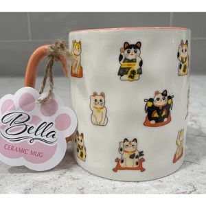 ASIAN KITTY CATS Mug Chinese New Year 10 Strawberry Street 14oz Bella Gift Cat
